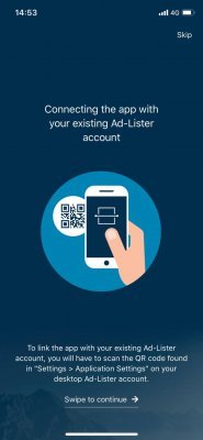 Easy to link app with your Ad-Lister account